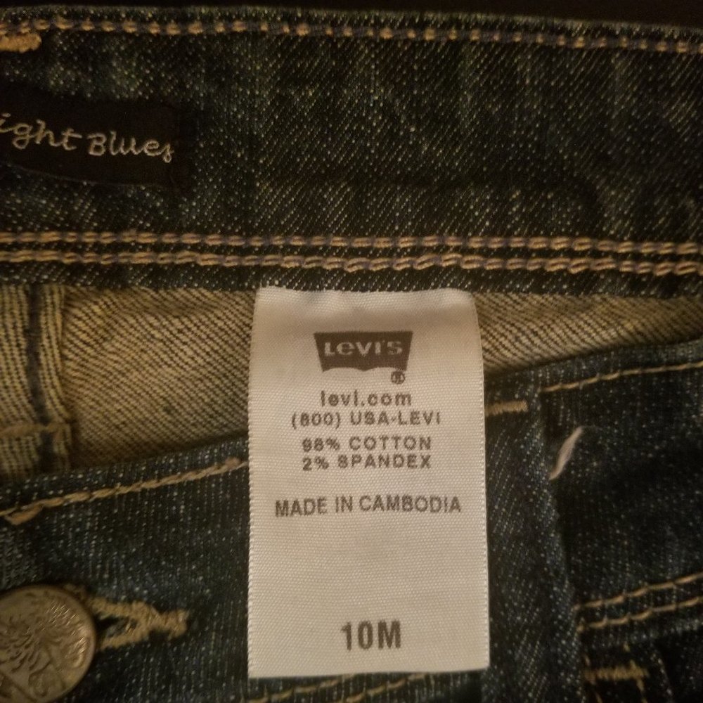 Levis Night Blue Rhinestone Pocket Jeans - Picture 4 of 7